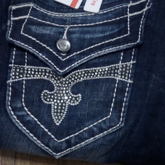 Rock Revival NWT Women's 28 Scarlet Wide Leg Embellished Rhinestones - Picture 4 of 9